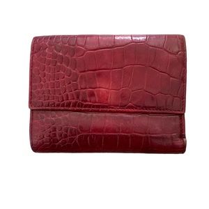 Furla Trifold Croc Wallet W5” X H 4”